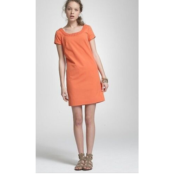 J. Crew Dresses & Skirts - NWT J. Crew Orange Basketweave Short Sleeve Sheath Dress Womans Size 2 MSRP $118